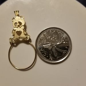10k gold Bear pendant charm holder